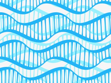 Mavi dalgalar ile soyut geometrik desen. Renkli süs. Beyaz arka plan üzerinde izole