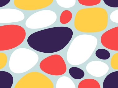 Dekoratif taşlarla soyut geometrik desen. Renkli süs. Beyaz arka plan üzerinde izole