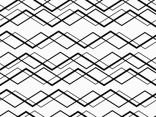 Abstrakte Geometrische Muster Mit Linien Monochromes Ornament Isoliert Auf Weißem — Stockvektor