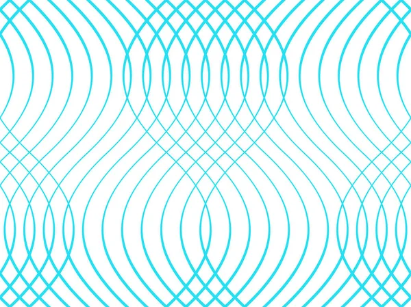 Abstrakta Geometriska Mönster Med Blå Vågor Färgglada Prydnad Isolerad Vit — Stock vektor