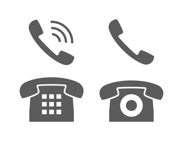 Telefoonpictogram Telefoon Symbool Geïsoleerd Witte Achtergrond — Stockvector