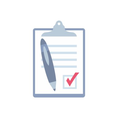 Pano kalem ile. Düz stil. Beyaz arka plan üzerinde izole 