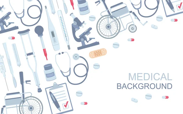 Tıbbi geçmişi. Düz stil. Beyaz arka plan üzerinde izole 