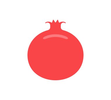 Granat. düz stil. Beyaz arka plan üzerinde izole