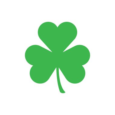Shamrock. düz stil. Beyaz arka plan üzerinde izole