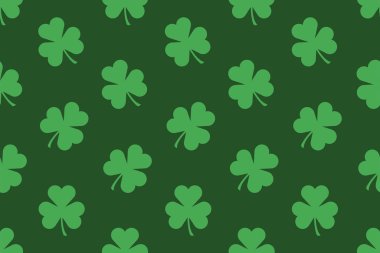 Yoncaları ile Seamless modeli. düz stil. yeşil arka plan üzerinde izole