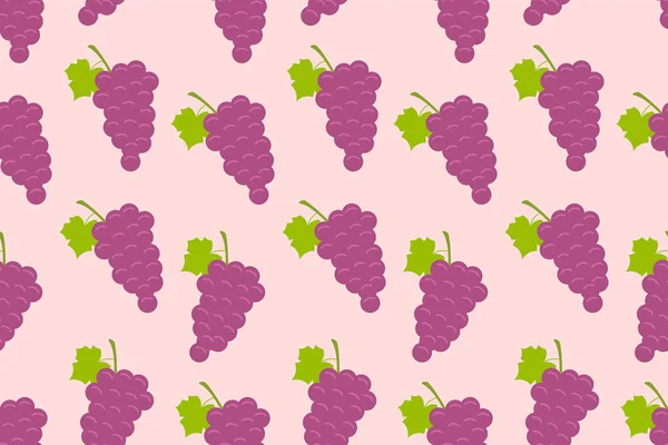 Üzüm ile Seamless modeli. düz stil. pembe arka plan izole