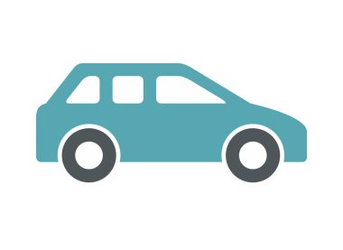 Araba simgesi, düz stil. Beyaz arka plan üzerinde izole