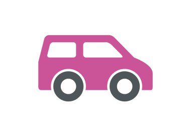 Araba simgesi, düz stil. Beyaz arka plan üzerinde izole