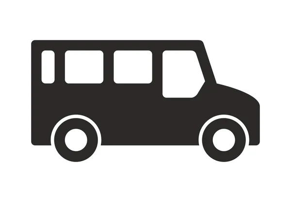 Ikona Autobus Styl Monochromatyczny Białym Tle — Wektor stockowy