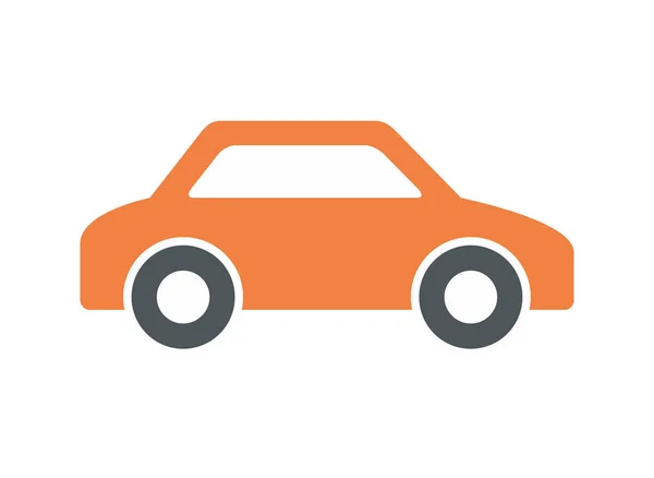 Icono Del Coche Estilo Plano Aislado Sobre Fondo Blanco — Vector de stock