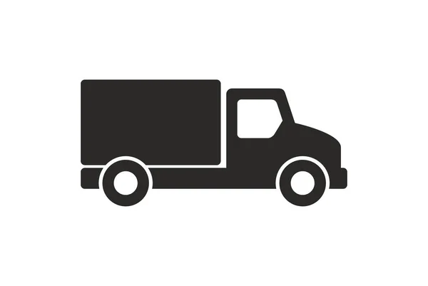 Vrachtwagen Pictogram Zwart Wit Stijl Geïsoleerd Witte Achtergrond — Stockvector