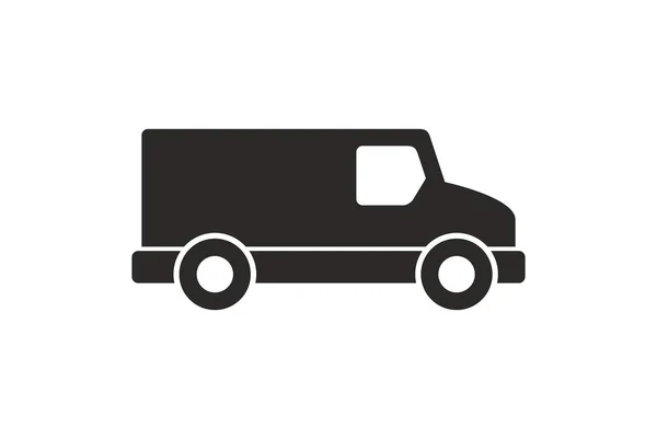 Icône Camion Style Monochrome Isolé Sur Fond Blanc — Image vectorielle