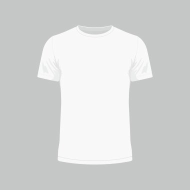 Erkek beyaz t-shirt açık sayısı beyaz arka plan üzerinde