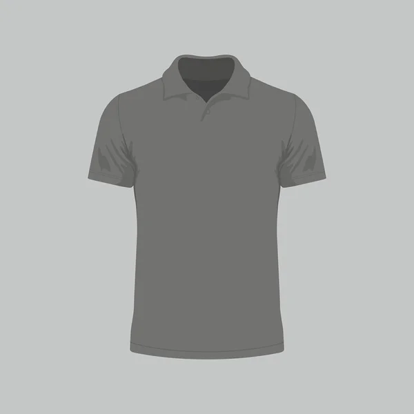 Frontansichten Des Schwarzen Shirts Für Männer Auf Weißem Hintergrund — Stockvektor