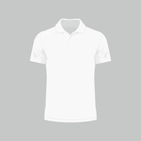 Vista Frontal Camiseta Blanca Los Hombres Sobre Fondo Blanco — Vector de stock