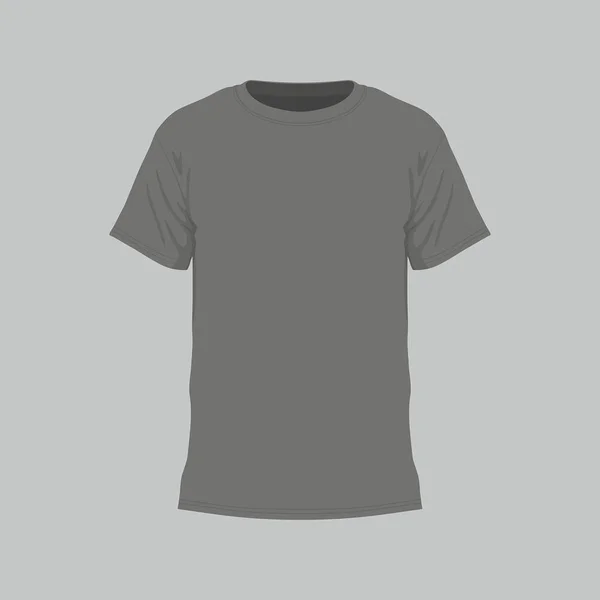 Μπροστινή Θέα Μαύρο Shirt Των Ανδρών Λευκό Φόντο — Διανυσματικό Αρχείο