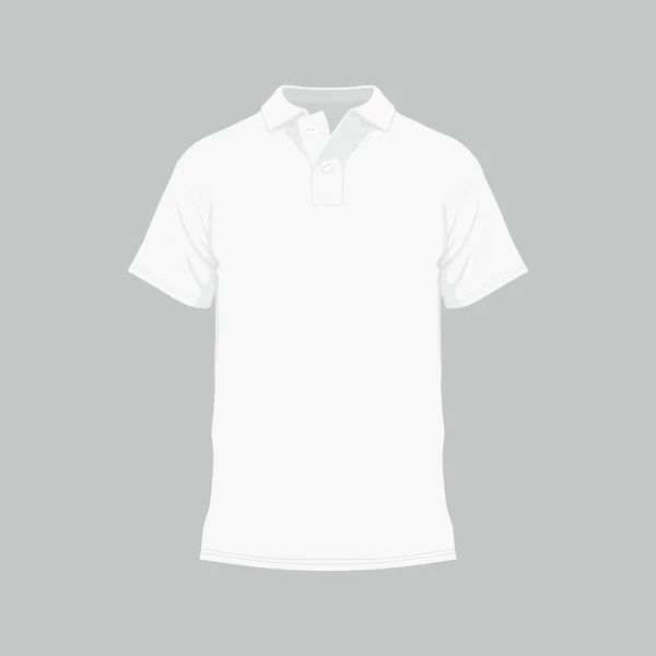 Vista Frontal Camiseta Branca Masculina Sobre Fundo Branco — Vetor de Stock