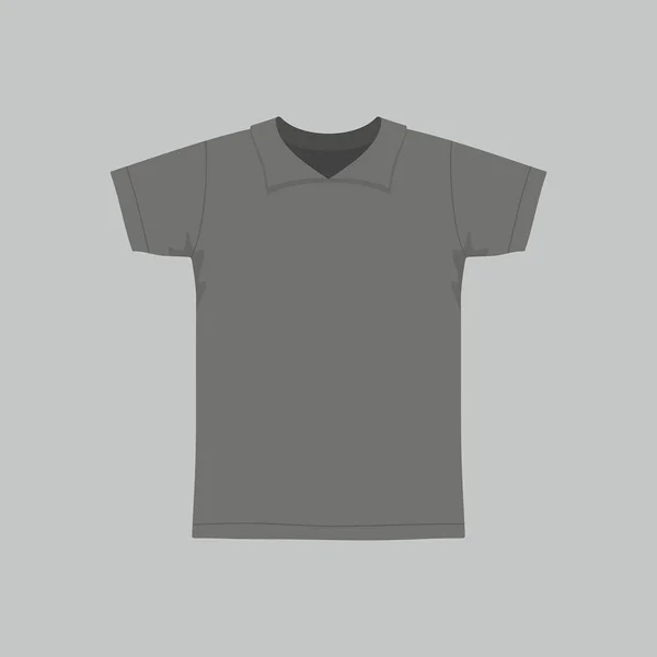 Pandangan Depan Shirt Hitam Pria Pada Latar Belakang Putih - Stok Vektor