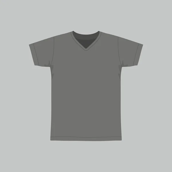 Vista Frontale Della Shirt Nera Uomo Sfondo Bianco — Vettoriale Stock