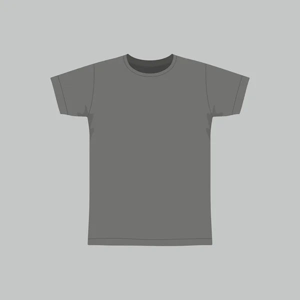 Pandangan Depan Shirt Hitam Pria Pada Latar Belakang Putih - Stok Vektor