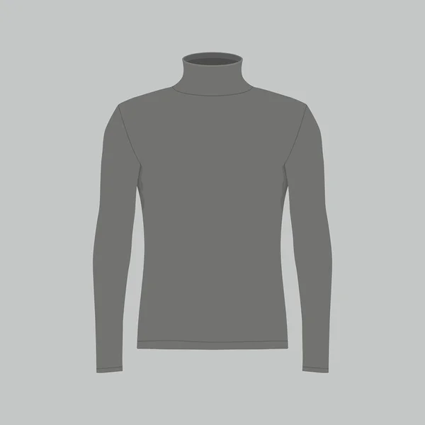 Nabízí Přímý Výhled Pánské Černé Long Sleeve Shirt Bílém Pozadí — Stockový vektor