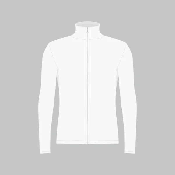 Nabízí Přímý Výhled Pánské Bílé Long Sleeve Shirt Bílém Pozadí — Stockový vektor