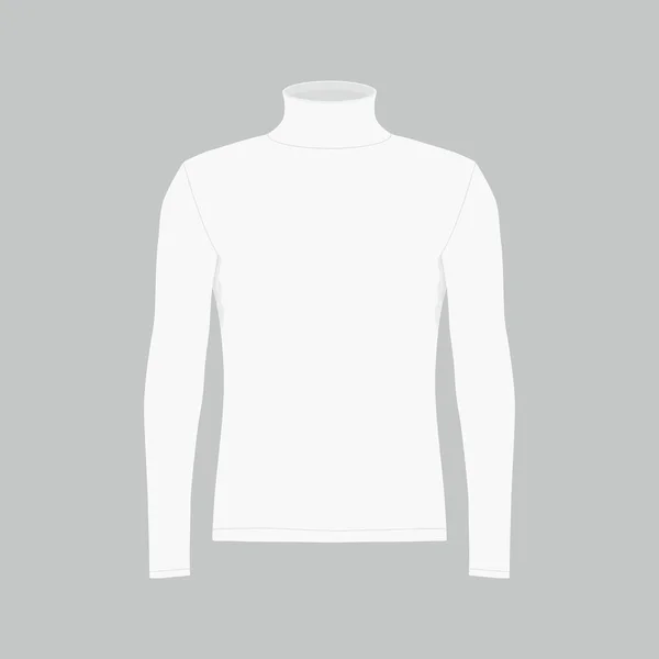 Nabízí Přímý Výhled Pánské Bílé Long Sleeve Shirt Bílém Pozadí — Stockový vektor