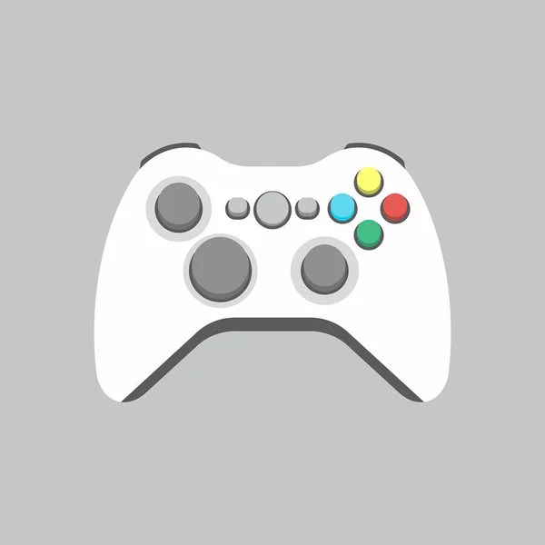 Βίντεο Παιχνίδι Στο Εικονίδιο Joystick Επίπεδη Στυλ Απομονωμένα Λευκό Φόντο — Διανυσματικό Αρχείο