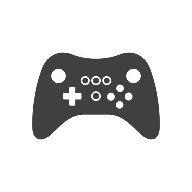 Video oyunu oyun çubuğu simgesi. Siluet siyah. Beyaz arka plan üzerinde izole