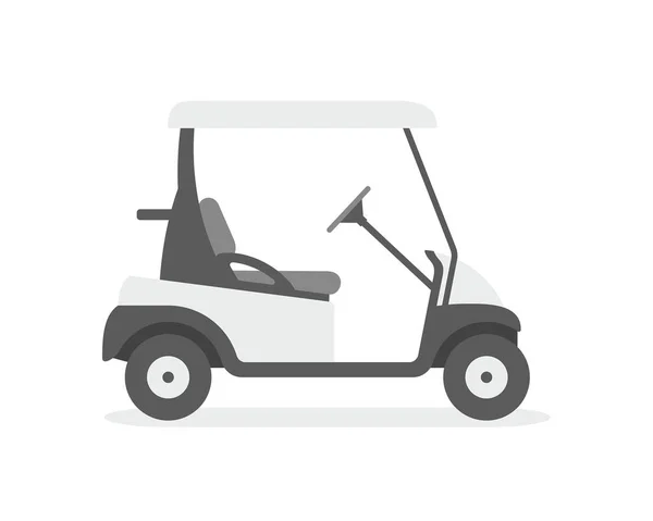 Carro Golf Estilo Plano Aislado Sobre Fondo Blanco — Vector de stock