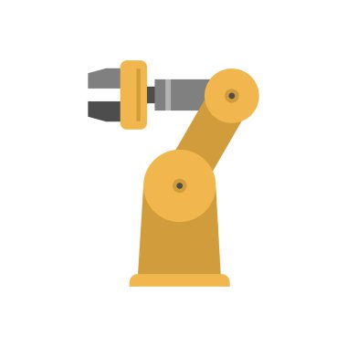 Robot kol. düz stil. Beyaz arka plan üzerinde izole