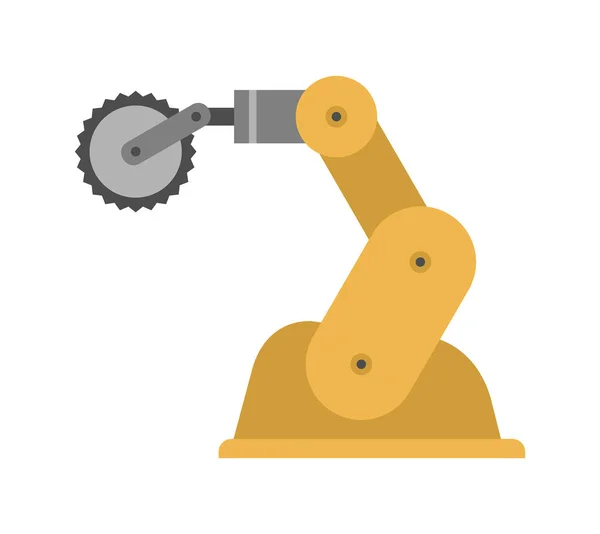 Braço Robótico Estilo Plano Isolado Fundo Branco —  Vetores de Stock