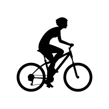 Bisiklete binen kadın. beyaz arkaplanda izole