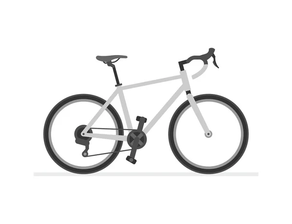 Bicicleta Estrada Isolado Fundo Branco — Vetor de Stock