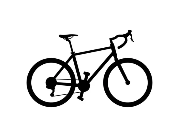 Bicicleta Estrada Isolado Fundo Branco —  Vetores de Stock