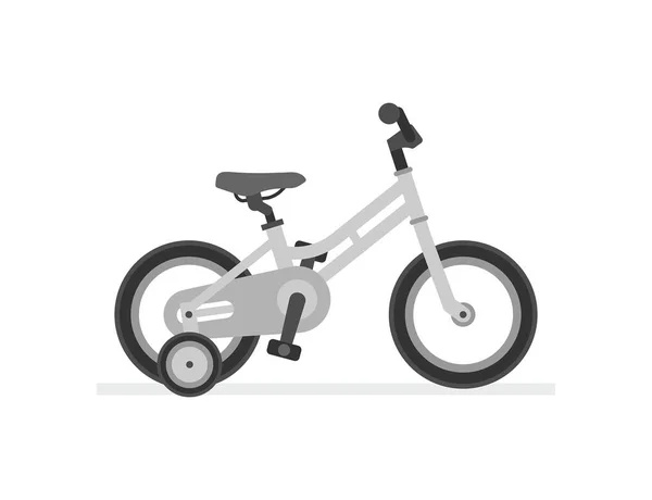 Παιδικό Ποδήλατο Απομονώνονται Λευκό Φόντο — Διανυσματικό Αρχείο