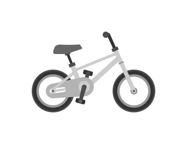 Crianças Bicicleta Isolado Fundo Branco —  Vetores de Stock