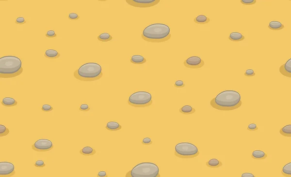 石とのシームレスなパターン 黄色の背景に隔離 — ストックベクタ