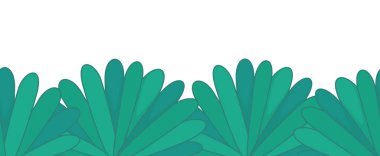 Yeşil çim sınır. Dikişsiz desen. Beyaz arka planda izole