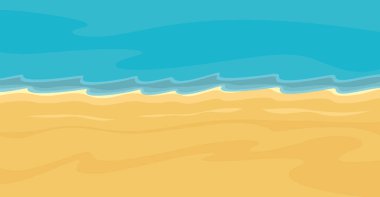 Plaj kumu ve deniz. Üst görünüm. yaz plaj arka plan