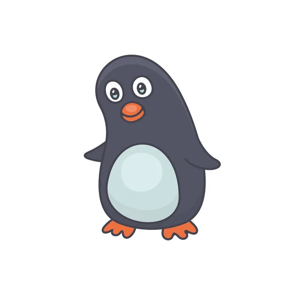 Пингвин Изолированный Белом Фоне — стоковый вектор