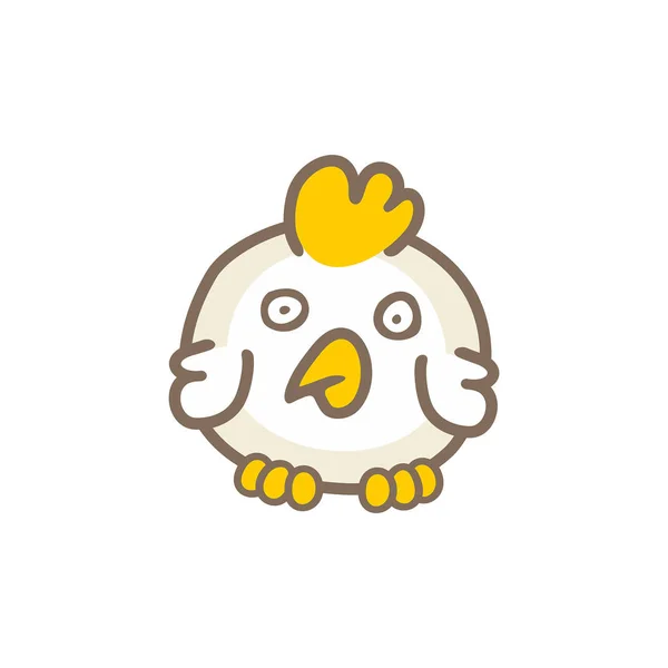 Chick Aislado Sobre Fondo Blanco — Vector de stock