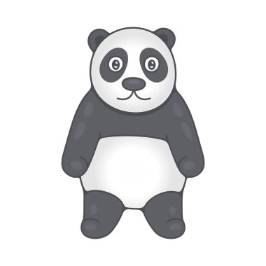 Panda. beyaz arka plan üzerinde izole