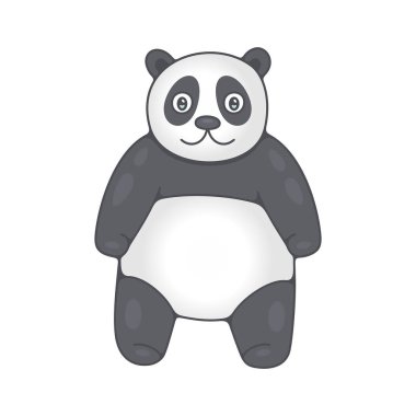 Panda. beyaz arka plan üzerinde izole