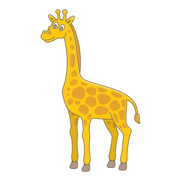 Giraffe Geïsoleerd Witte Achtergrond — Stockvector