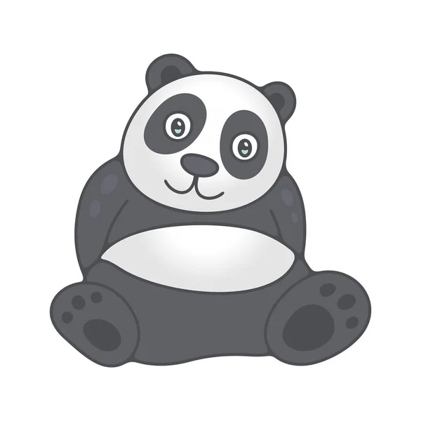 Panda Aislado Sobre Fondo Blanco — Vector de stock