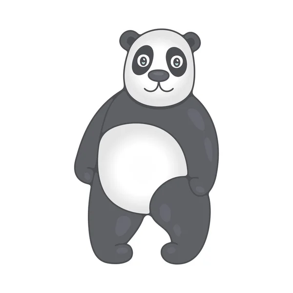 Panda Isolado Fundo Branco —  Vetores de Stock