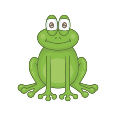 Kurbağa. beyaz arka plan üzerinde izole