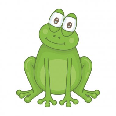 Kurbağa. beyaz arka plan üzerinde izole